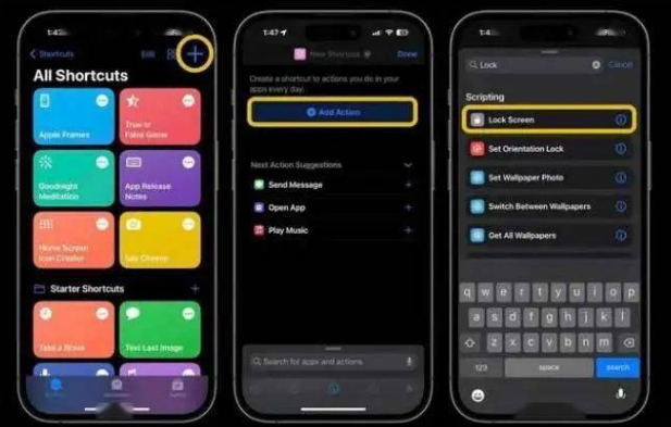 象山苹果14锁屏维修店分享iPhone14升级iOS16.4后如何创建锁屏快捷方式 
