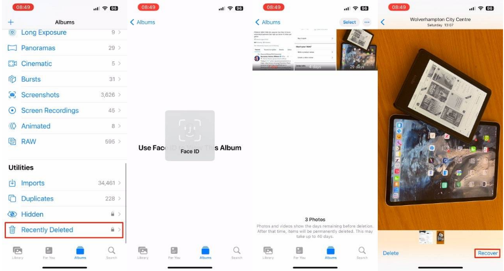 象山苹果14维修分享 iPhone14 上恢复已删除的照片 